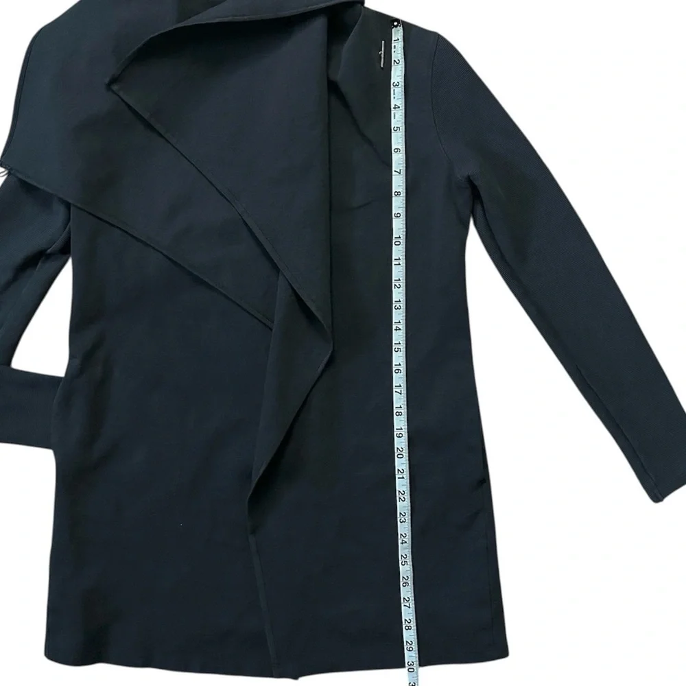 TASC Performance Midtown Wrap Organic Cotton & Bamboo Blend Sweater Black Small - Picture 11 of 12